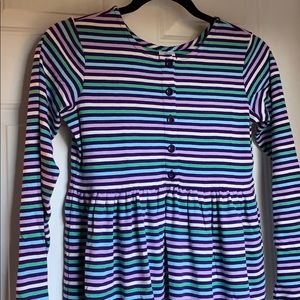 Hanna Andersson long sleeve striped dress size 10